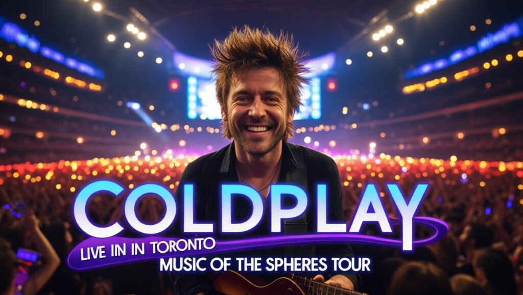Coldplay performing live at Rogers Centre Toronto in July 2025